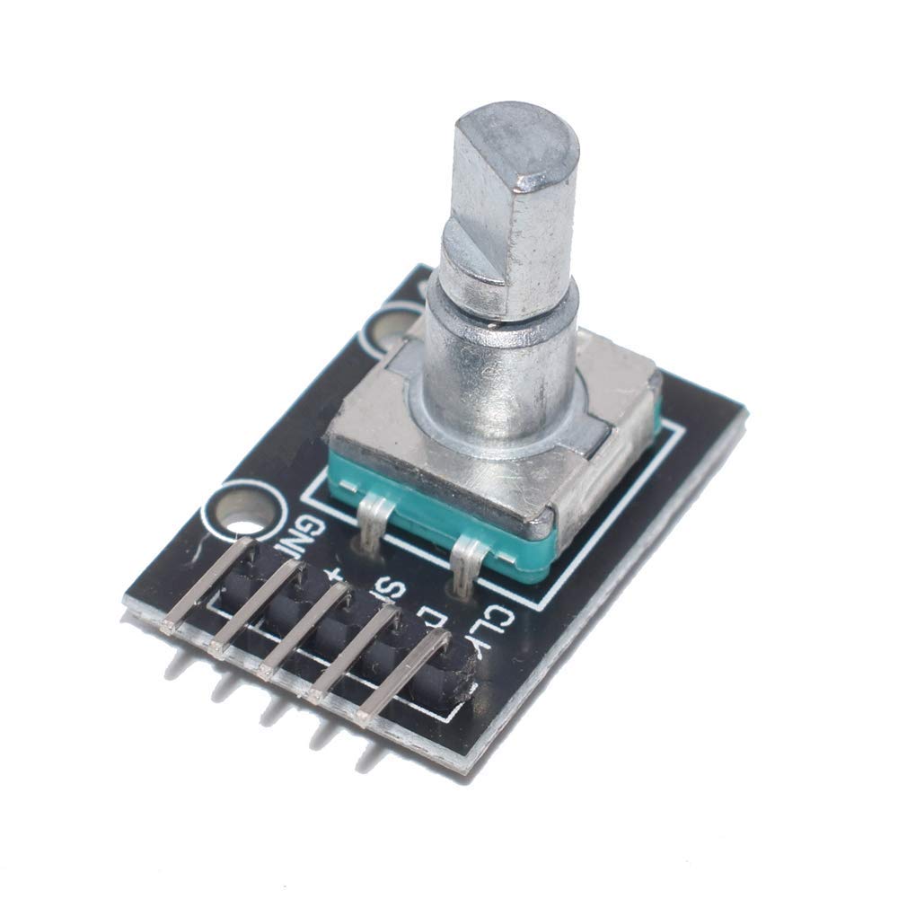 YUNIQUE GREEN-CLEAN-POWER - Rotary Encoder Module KY-040 | For Raspberry Pi and Arduino | Rotatable and Pressable | Infinite Use | Controller for Light Sensor, Metal