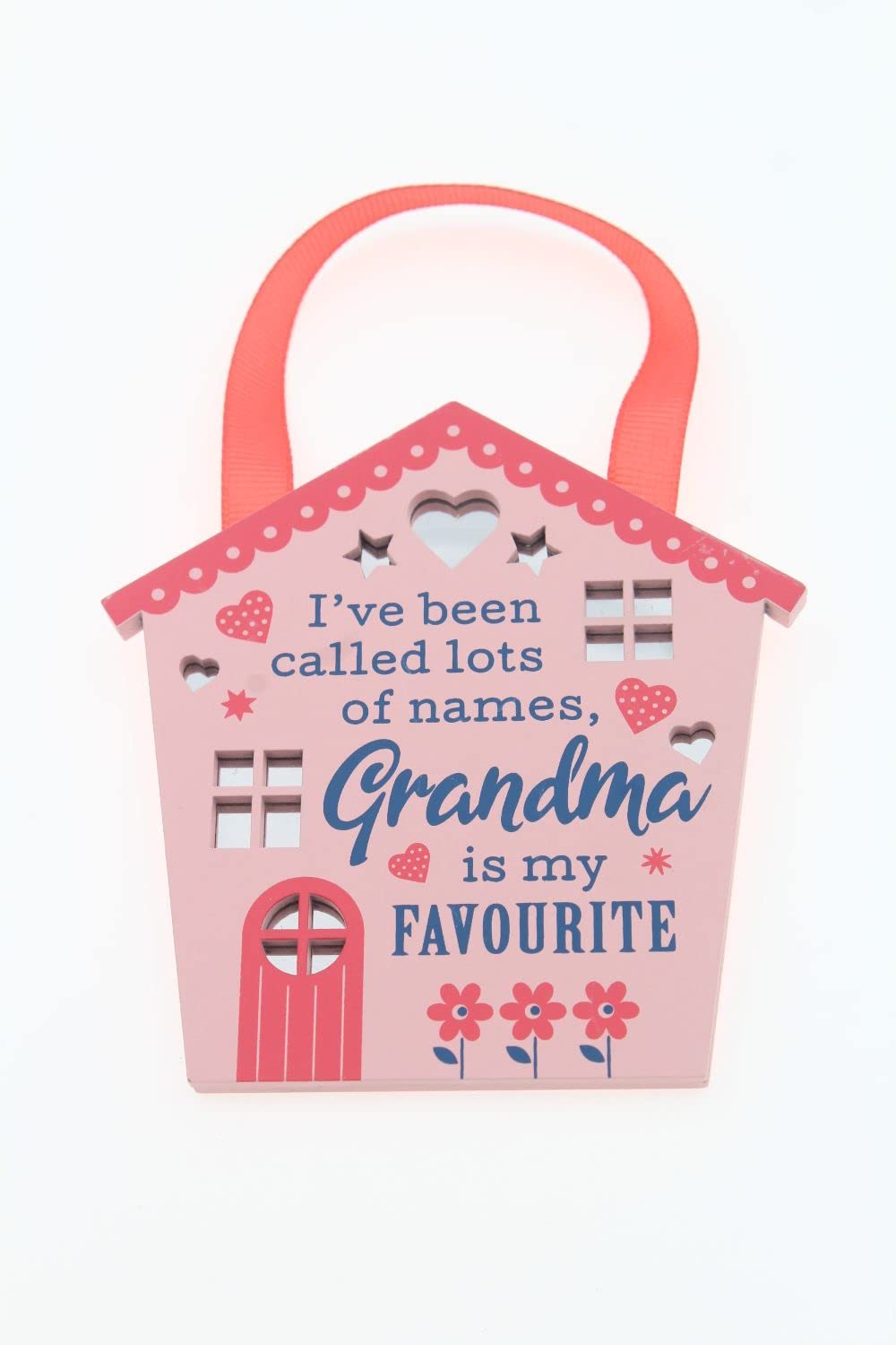 Call Me Grandma Reflective Words Hanging Plaque with Ribbon Wooden Hanger Gift 00200040012