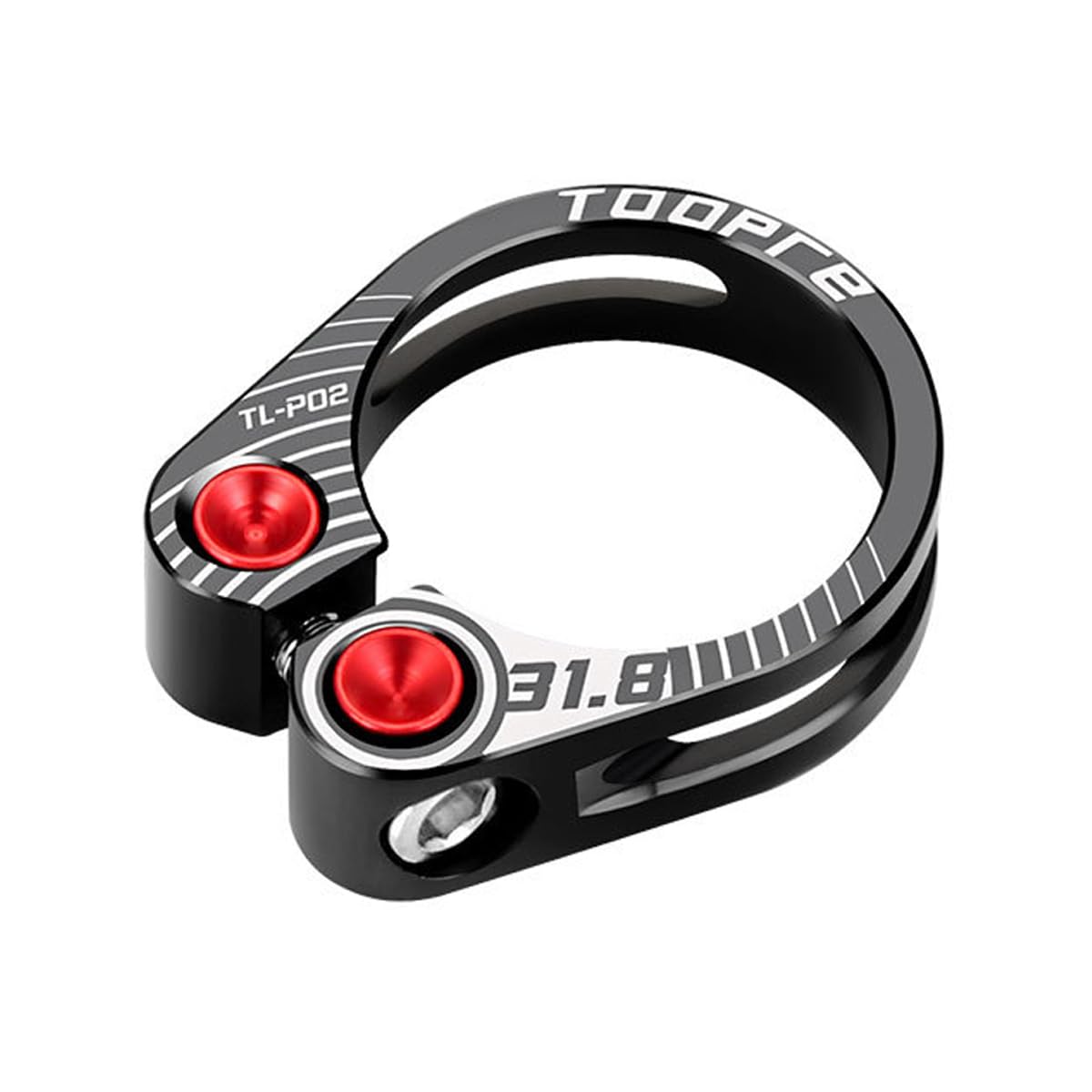 HOUSON Bicycle Seat Post Clamp for Folding, Mountain, Road Bike - Black, 31.8mm