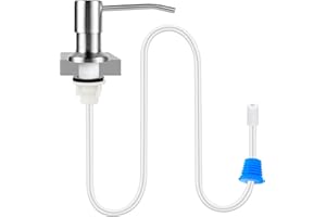ALWANTA Dish Soap Dispenser for Kitchen Sink, Countertop Sink Soap Dispenser Water Pump with 47” No-Spill Extension Tube Kit Design for Kitchen Bathroom (Brushed Nickel)