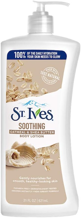 St. Ives Soothing Hand and Body Lotion Oatmeal Shea Butter 21 oz 621 ml