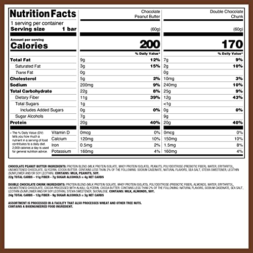 QUEST NUTRITION CHOCOLATE LOVERS VARIETY PACK, HIGH PROTEIN, LOW CARB, GLUTEN FREE, KETO FRIENDLY, 12 COUNT