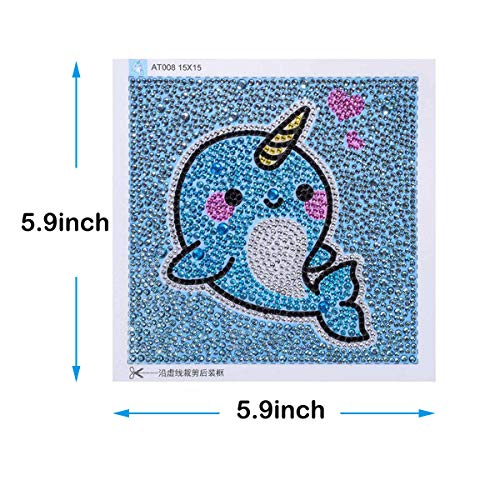 ubrand DIY 5D Diamond Painting Kits, Full Drill Painting by Number Kits, Crystal Rhinestone Embroidery Pictures Arts Craft for Kids and Adults Gift