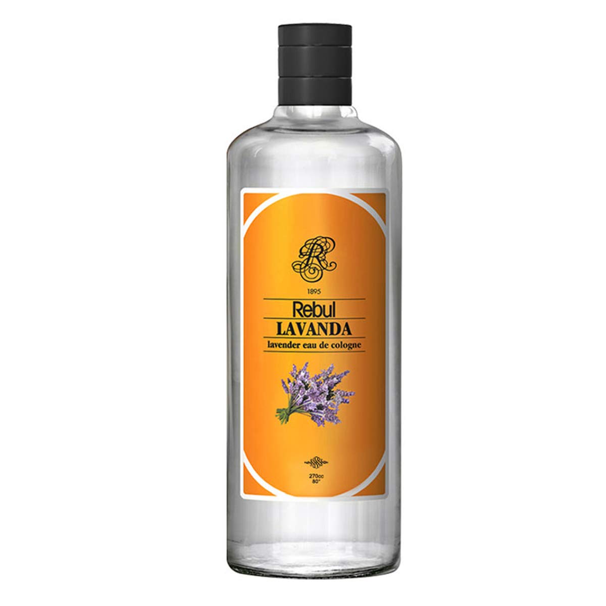 REBUL - EAU DE COLOGNE - 80% ALCOHOL - Ethanol Disinfectant - 270ML (Lavender)