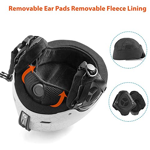 Ledivo Ski Helmet,Snowboard Helmet Adjustable Venting, Goggles and Audio Compatible, Removable