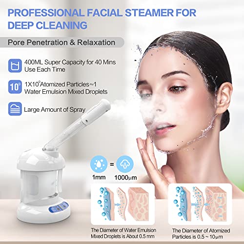 Kingsteam Facial Steamer Ozone Steamer with Extendable Arm