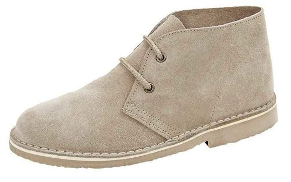 Roamers Ladies 2 Eyelet Suede Desert Boots Size, 5 UK, Taupe