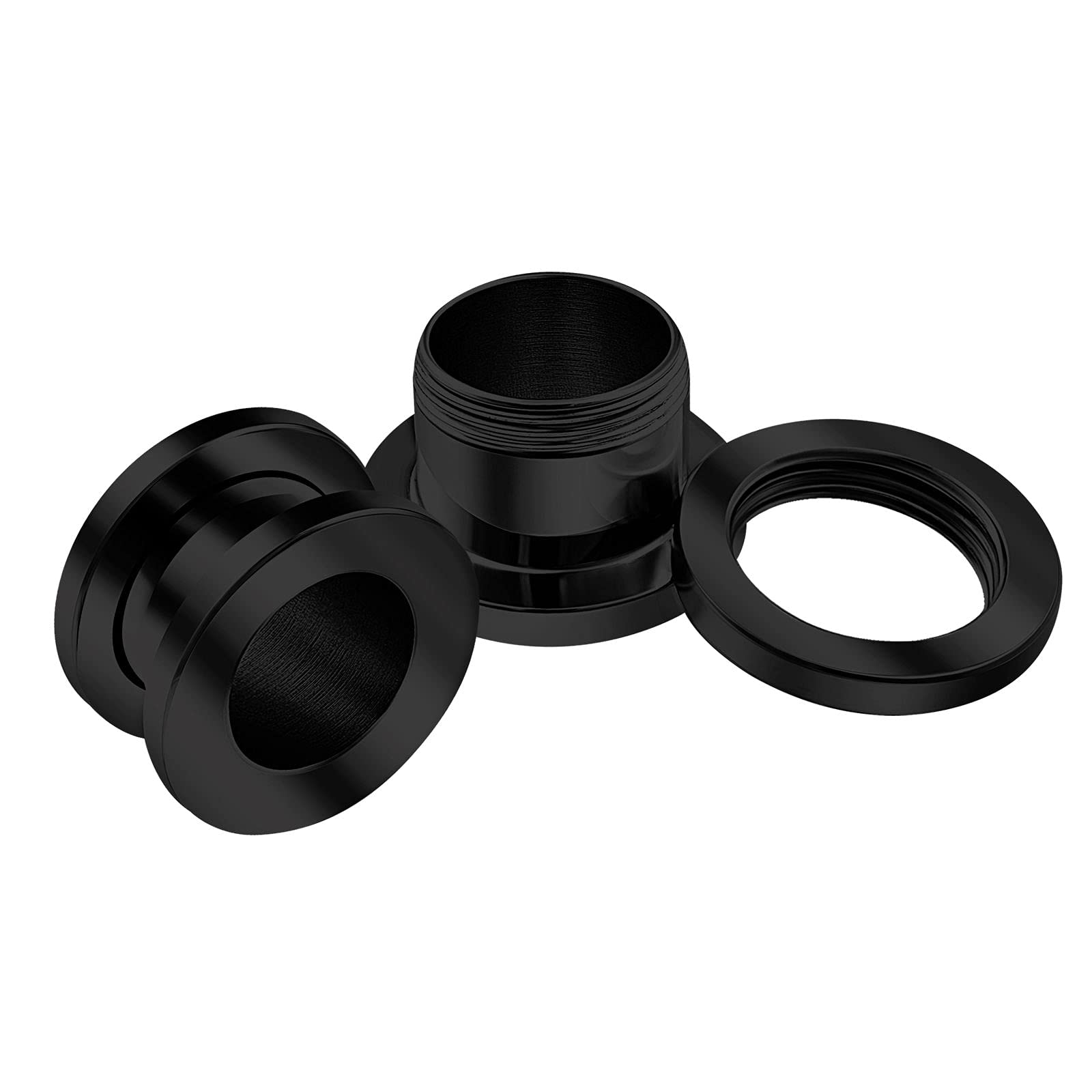 KJM FASHION 2PCS Surgical Steel Single Flared Stretcher Ear Tunnel Gauge Plug Earring Lobe Piercing Jewellery Pick Size