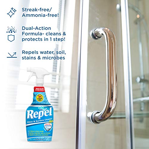 REPEL Glass & Surface Cleaner 32 fl. oz. Cleans & Repels water spots