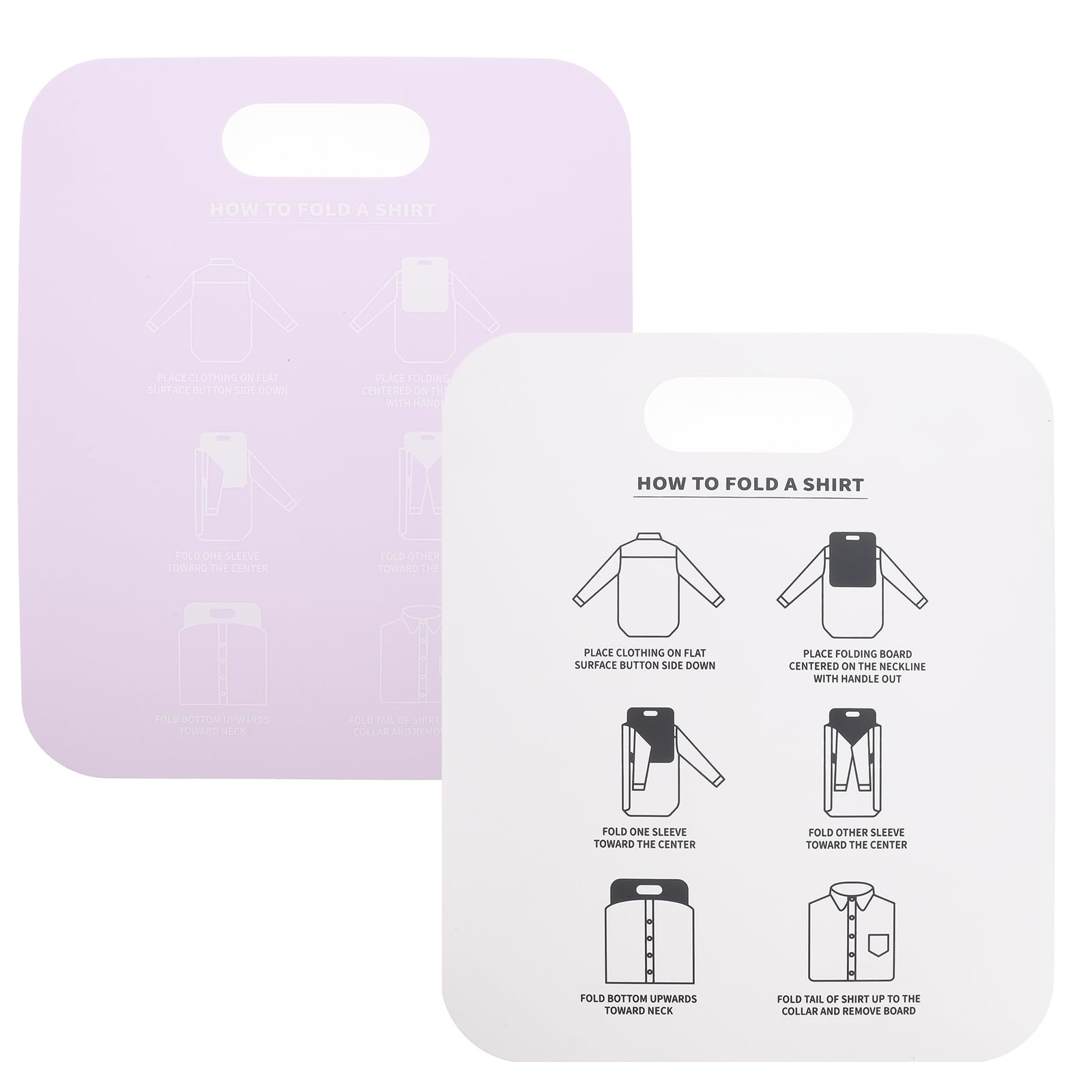 Alipis 2pcs Shirt Board for Folding Laundry Folder Boards Folding Helper Clothes Organizer for T- shirts Dress Shirts Sweaters Travel Home or Retail