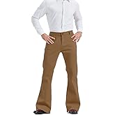 Men's Relaxed Vintage 60s 70s Bell Bottom Stretch Fit Classic Comfort Flared Flares Retro Leg Disco Denim Jeans Pants