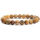 Justinstones 8mm Round Beads Stretch Bracelet 7 Inch Unisex