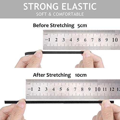 Dormily 10 Yards Elastic for M Asks Elastic Bands for Sewing Elastic String Cord 1/4\