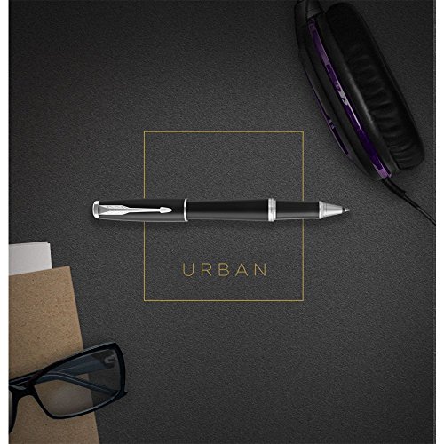 Parker Urban Rollerball Pen, London Cab Black with Fine Point Black Ink Refill (1931587