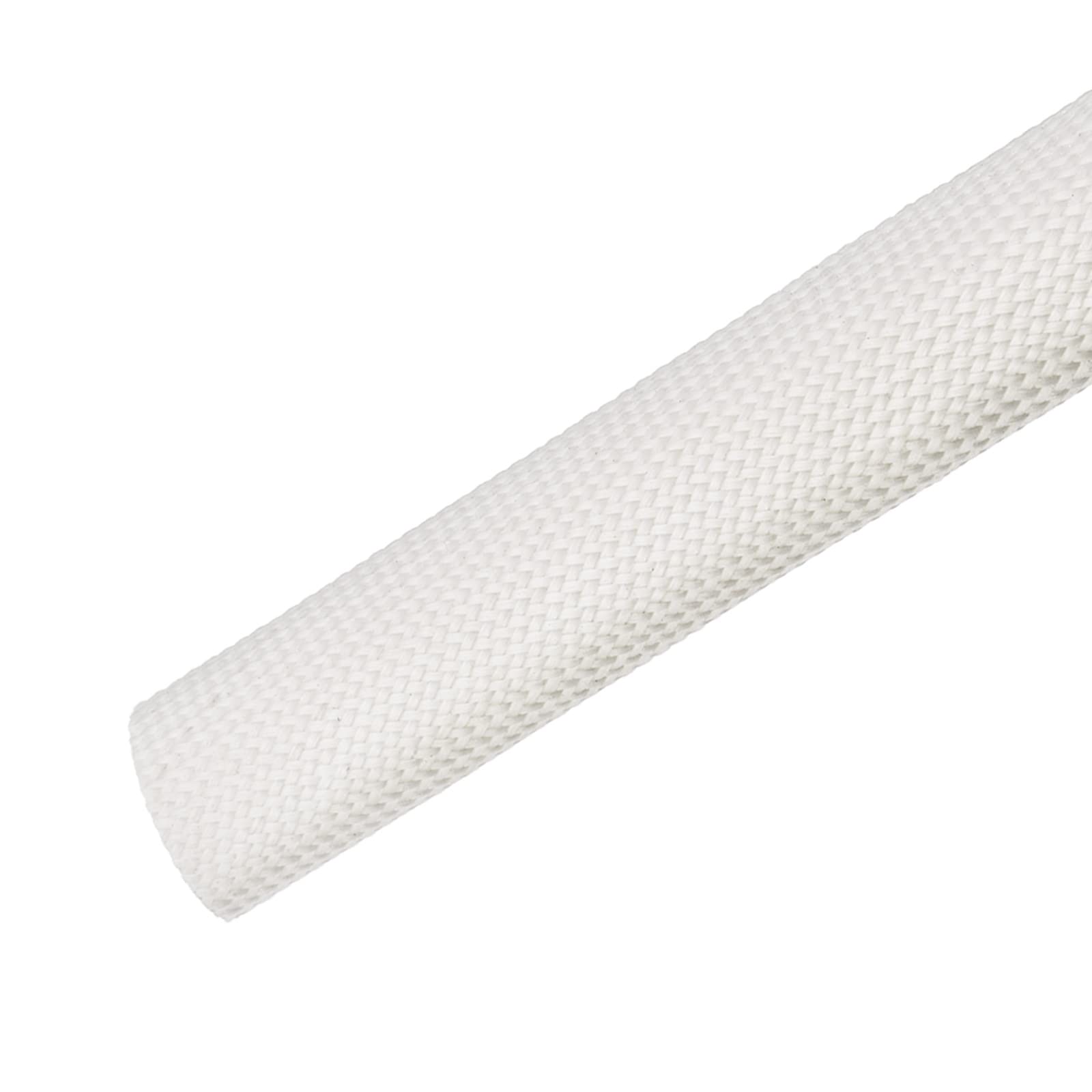 DMiotech 1Pcs 3.1m-18mm White Fiberglass High Temperature Sleeving Insulation Tubing for Cable Protection — image 1
