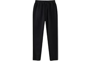 lcziwo Men's Winter Fleece Pants Casual Open Bottom Sweatpant Drawstring Waist Athletic Running Jogger Pants with Pockets