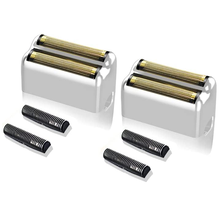 Shaver Replacement Foil compatible with BaByliss Barberology Double FXFS2G Metal shaver foil replacement (Silver 2 Pack)