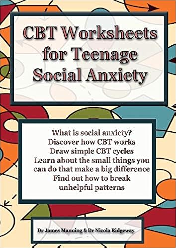 amazon com cbt worksheets for teenage social anxiety a cbt workbook to help you record your progress using cbt for social anxiety 9781911441038 manning james ridgeway nicola books