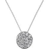 Cate & Chloe Nelly Pavé Stone Pendant Necklace | 18K Gold-Plated with Simulated Diamond Crystals Jewelry for Women|Adjustable 16–18 Inch Chain Gift for Her on Valentine’s Day Birthdays Anniversaries