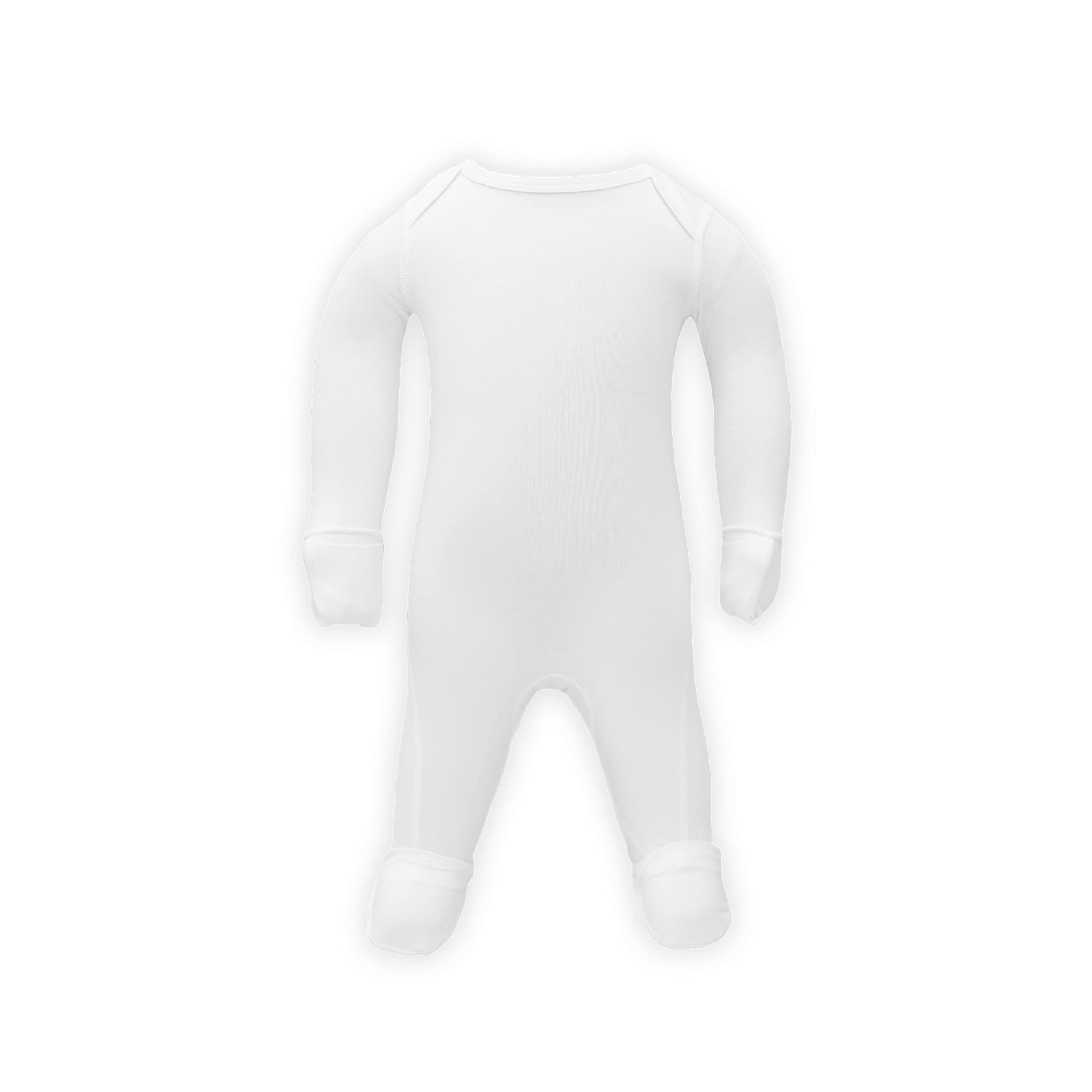 Unisex Baby Sleepsuit Helps Relieve Eczema, Moisturises Dry & Irritated Skin, Reduces Itching, with Built-In Scratch Mitts, Eczema Clothing (24-36 Months) White