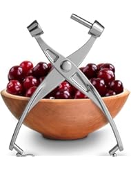 YouTensils Premium Cherry Pitter Stoner - Olive Pitter Tool Heavy Duty | Quality Finish | Includes Cherry Recipe EBOOK (Silver)