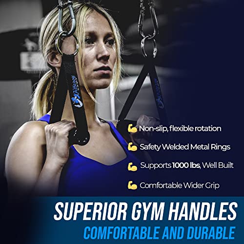 Fitteroy Cable Machine Attachment Exercise Handles for Gym Equipment