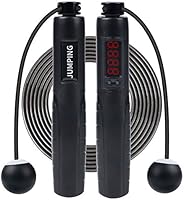 DomKom Jump Rope,Digital Counting,Cordless/Rope Jump Adjustable Length Rapid Speed Skipping Rope with Exercise Ball for...