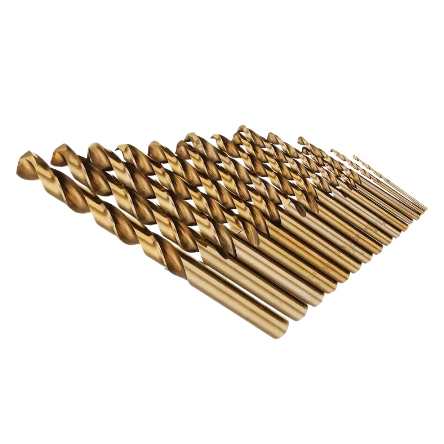Premium Quality HSS M35 Cobalt 5% Metal Twist Jobber Drill Bit - Normal Shank/Reduced Shank 13mm - Drilling Stainless Steel & Hard Steel Metal Wood Aluminium Plastic (1, 13mm x 151mm)