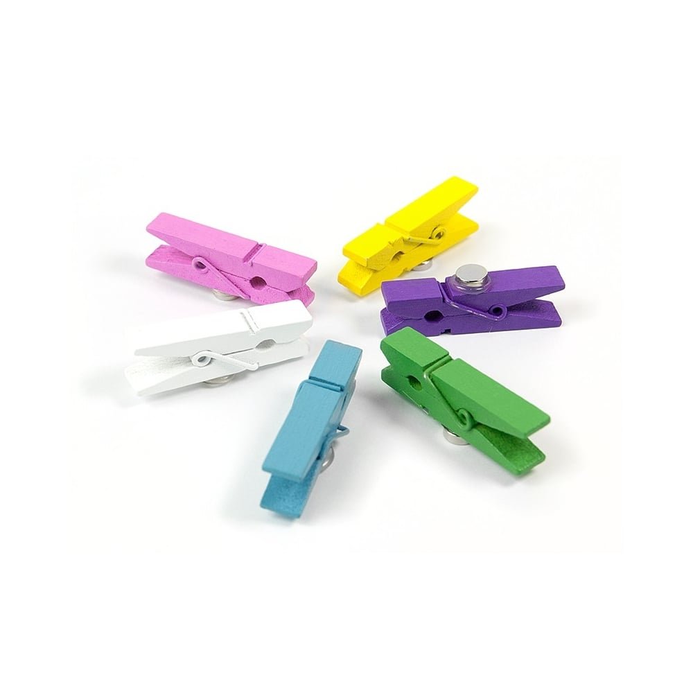 FIRST4MAGNETS Assorted Magnetic Office Clips-Peg (1 Set of 6), Metal, Silver, 40 x 20 x 5 cm