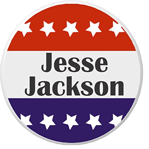 Jesse Jackson Red White Blue Stars 2.25â€ Large Pinback Button Pin