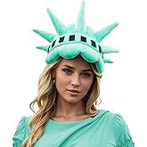 Jococs Statue of Liberty Costume Roleplay Cosplay Statue of Liberty Hat Crown Lady Liberty Headband Cosplay for Adult 4th of July Outfits for Women
