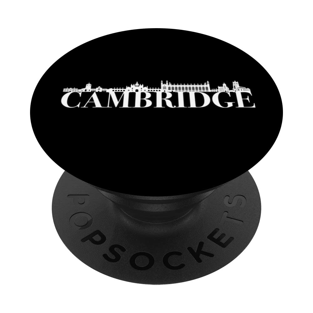 Cambridge England UK City Skyline Silhouette Outline Sketch PopSockets Swappable PopGrip