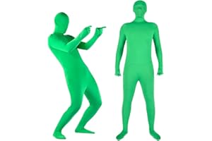 Andoer Green Screen Suit,Full Body Photography Chromakey Green Bodysuit Stretch Unisex for Special Effect Festival Cosplay