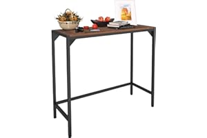 Tigerden Industrial 33" Narrow Console Table, Sofa Table for Entryway, Couch Table, Entrance Side Table for Hallway, Living Room, Foyer, Corridor, Bedroom, Rustic Brown and Black