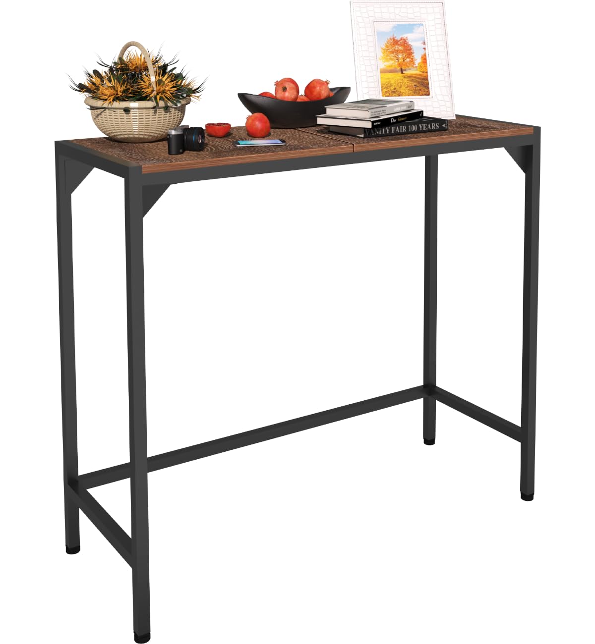 Photo 1 of Tigerden Industrial 33" Narrow Console Table, Sofa Table for Entryway, Couch Table, Entrance Side Table for Hallway, Living Room, Foyer, Corridor, Bedroom, Rustic Brown and Black