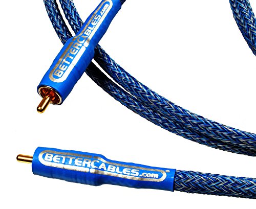 Better Cables Blue Truth Digital Coax Cable - High-End, High-Performance, Silver/Copper Hybrid, Low-Capacitance, Premium Coaxial Cable (RCA Cable) (3 feet (1 Meter))