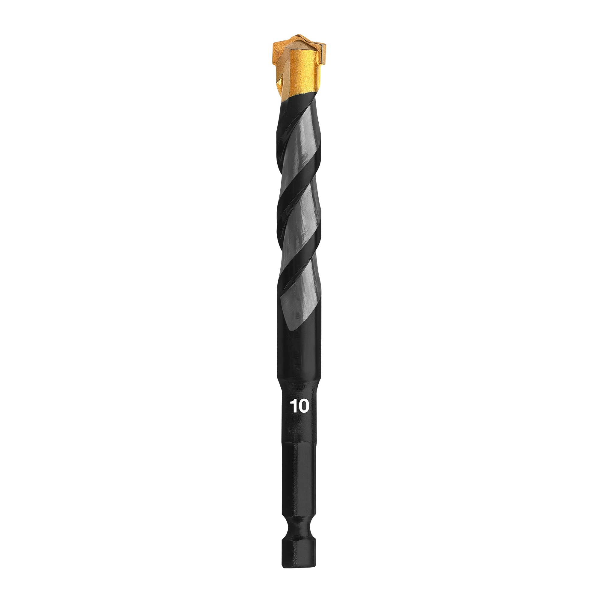 10mm Masonry Drill Bit, Hex Shank Multi Material Drill Bits Masonry, Brick Walls, Soft Tile, Wood, Plastic, Metal