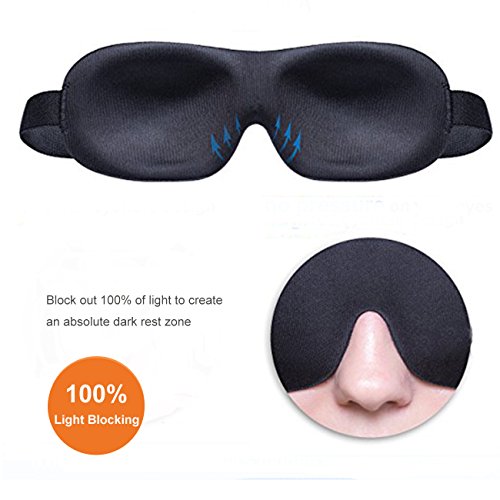 Sleeping Mask Pack of 2 Eye Mask for Sleeping with Adjustable Strap 3D