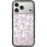 CASETiFY Compact iPhone 17 Pro Max Case [Slim and Sleek/Compatible with Magsafe / 4 ft. 2X Military Grade Drop Protection] - Bows - Clear Black