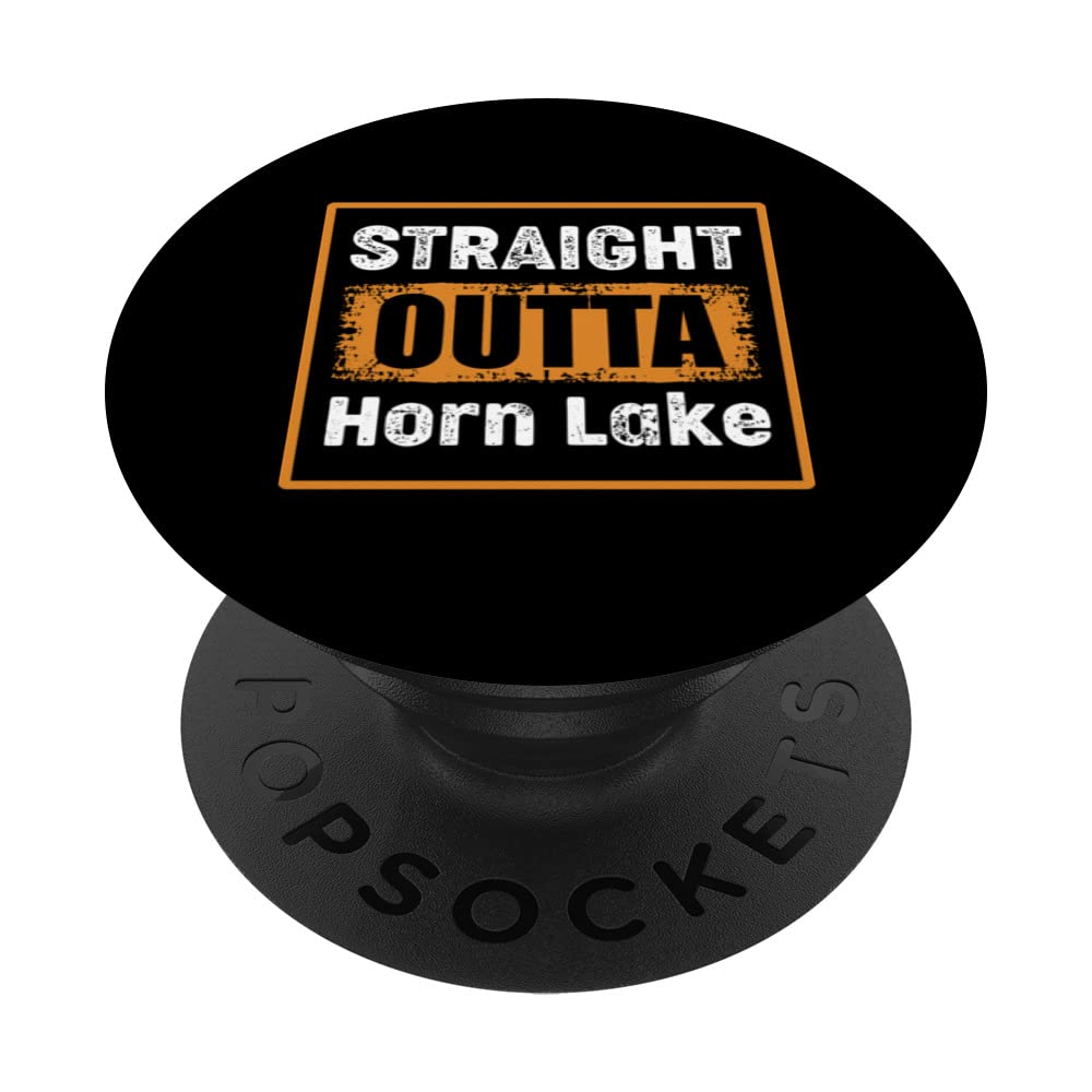 Straight Outta Horn Lake Mississippi USA Retro Humor PopSockets Swappable PopGrip