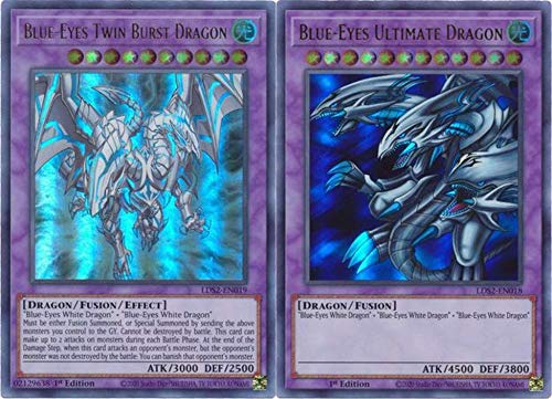 Blue-Eyes Fusion Set: Blue-Eyes Twin Burst Dragon - LDS2-EN019 - Ultra + Blue-Eyes Ultimate Dragon - LDS2-EN018 - Ultra| Legendary Duelists Season 2 [LDS2] 1st Edition Singles