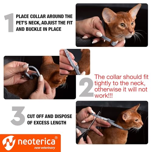 Natural Flea & Tick Collar for Cats 12 Months Control of Best