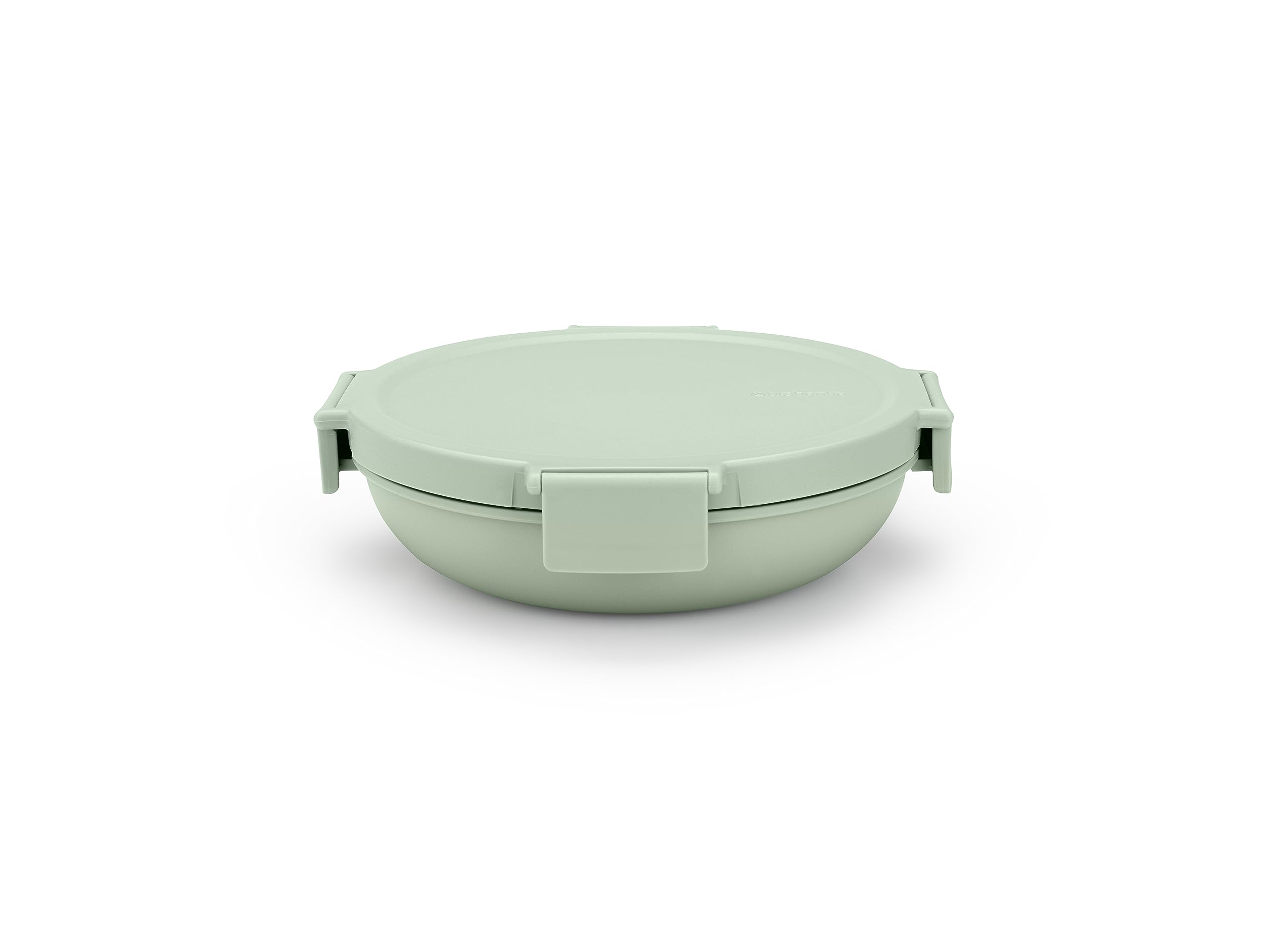 Brabantia - Make & Take Lunch Bowl 1L - Compact Flat Design - Airtight Closure - Leakproof - Lid with Clips - Suitable for Freezer - Dishwasher & Microwave Safe - Jade Green