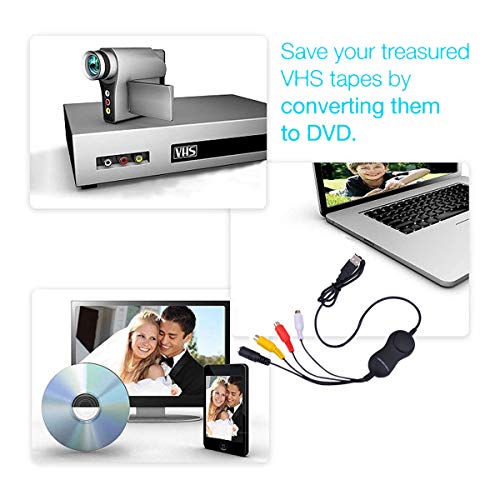 VHS to DVD Digital Video Converter USB 2.0 UVC Capture Device with