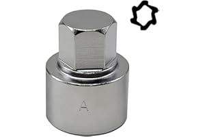 JEUCLEL 538 Wheel Locking Nut Key Compatible with VW VAG Volkswagen, (Socket OD 28mm - ID 25mm), Wheel Lock Nut Socket Adapte