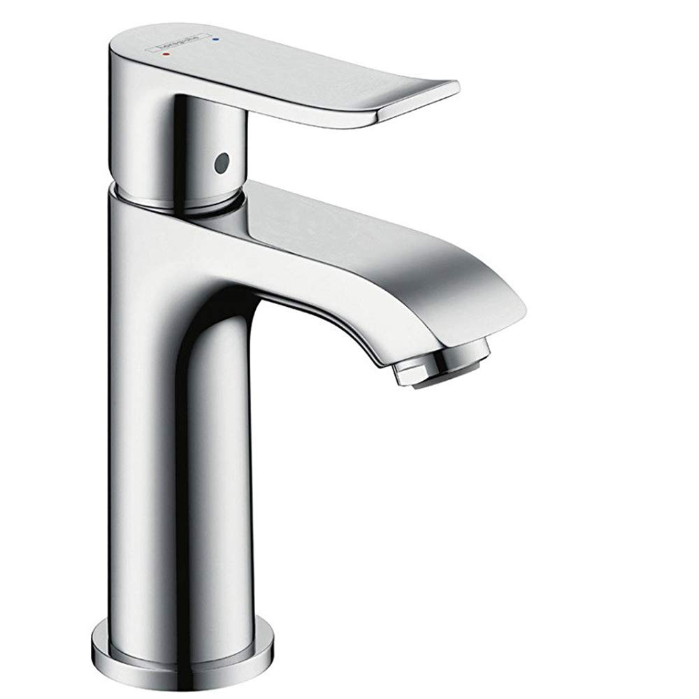 hansgrohe Metris basin mixer tap 100 without waste for small basins, chrome 31186000
