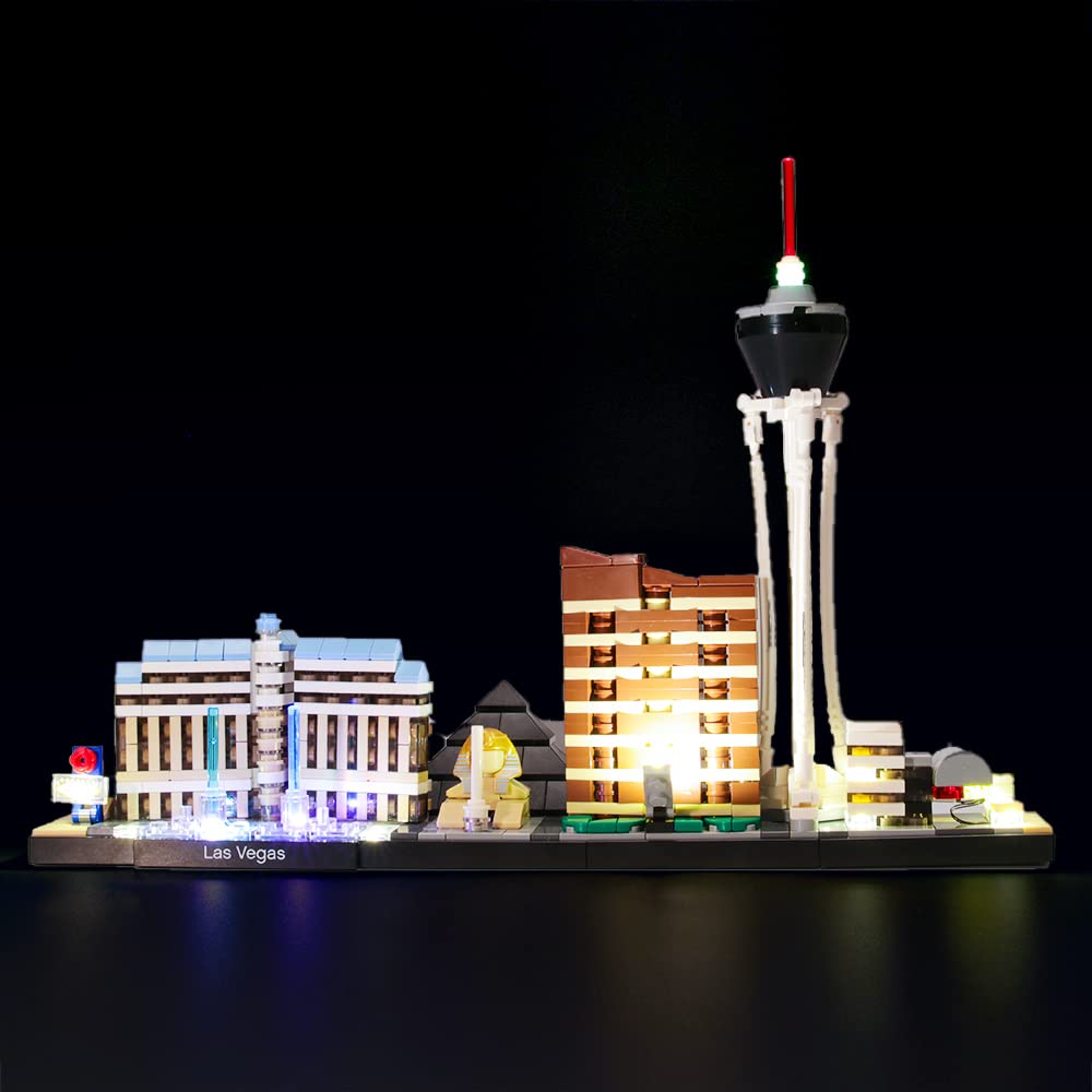 GEAMENT LED Light Kit for Architecture Skyline Collection Las Vegas - Compatible with LEGO 21047 (Building Set Not Included)