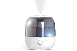 Homedics Ultrasonic Top Fill Humidifier, Cool Mist, 360° Nozzle, Up to 25 Hour Runtime, for Large Room, Bedroom, Nursery, Pla