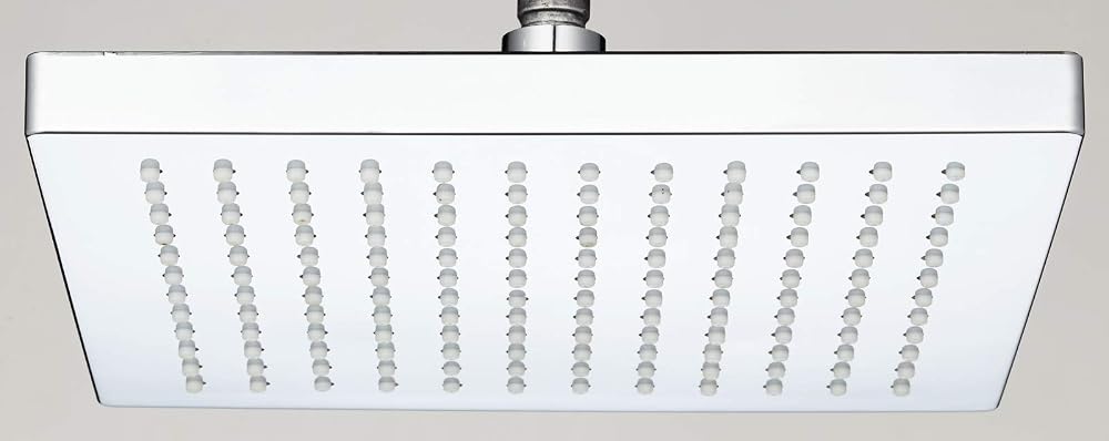 VeeBath 8" Square Rainfall Shower Head ABS Chrome 200mm Adjustable Swivel Ball