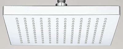 VeeBath 8" Square Rainfall Shower Head ABS Chrome 200mm Adjustable Swivel Ball
